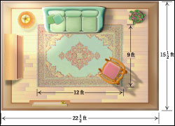 Computer Generated Illustration of the Dimensions of a Room